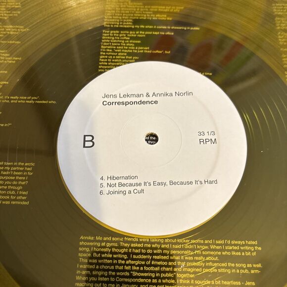 CORRESPONDENCE LP - 2LP Set Correspondence Limited Edition Yellow 2x Vinyl LP - Picture 11 of 11